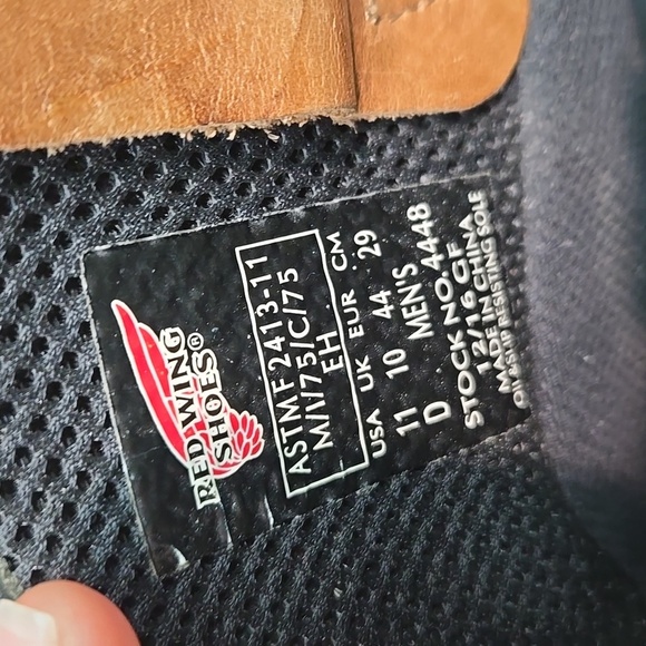 Red Wing Men's Leather Steel Toe Vibram Work Boots 4448 Shoes Sz 11D - Picture 8 of 12